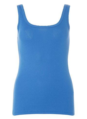 Dorothy Perkins Blue Pique Trim Vest