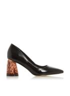 *head Over Heels By Dune Black 'atila' Court Shoes