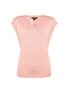 Dorothy Perkins Blush Slub Button T-shirt