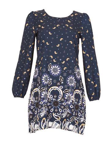 Dorothy Perkins *tenki Blue Floral Print Shift Dress