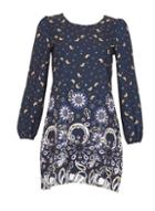 Dorothy Perkins *tenki Blue Floral Print Shift Dress
