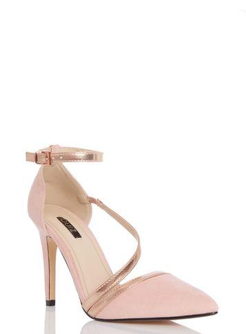 Dorothy Perkins *quiz Pink Faux Suede Court Shoes