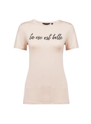 Dorothy Perkins Stone 'la Vie Belle' Motif T-shirt