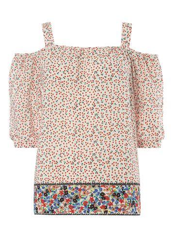 Dorothy Perkins Floral Print Cold Shoulder Top
