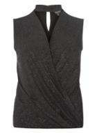 Dorothy Perkins *billie & Blossom Black Choker Disco Wrap Top