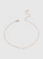 Dorothy Perkins Rose Gold Faux Pearl Choker Necklace