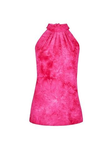 Dorothy Perkins Pink Tie Dye Print Halter Neck Top