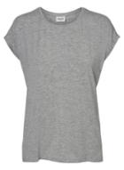 *vero Moda Grey Short Sleeve Plain Top