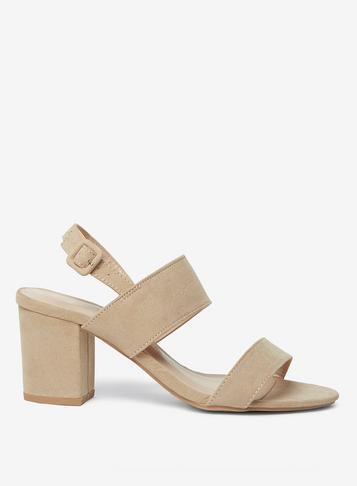 Dorothy Perkins Wide Fit Taupe 'sadie' Sandals