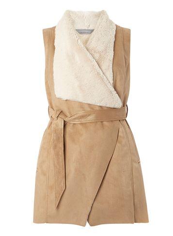 Dorothy Perkins Petite Biscuit Belted Gilet