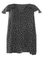 Dorothy Perkins *dp Curve Black Polka Dot Print Cape Blouse