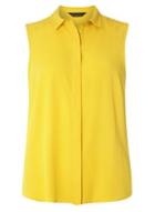 Dorothy Perkins Ochre Collar Sleeveless Shirt