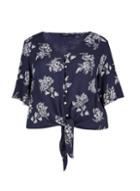 Dorothy Perkins *dp Curve Navy Toile Print Shirt