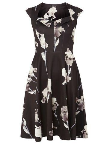 Dorothy Perkins *feverfish Black And White Printed Dress