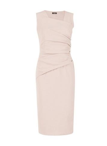 Dorothy Perkins *feverfish Beige Pleat Bodycon Dress