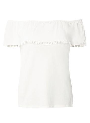Dorothy Perkins Ivory Embroidery Ruffle Bardot Top