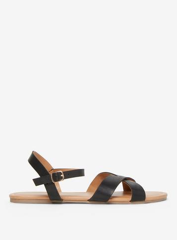 Dorothy Perkins Wide Fit Black 'falcon' Sandals