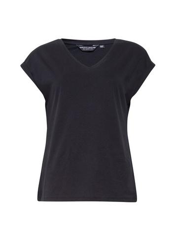 Dorothy Perkins Black Pocket Roll Sleeve Cotton T-shirt