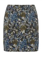 Dorothy Perkins Petite Navy Floral Jacquard Mini Skirt