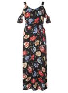 Dorothy Perkins Petite Multi Floral Frill Maxi Dress