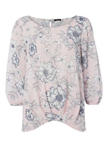 Dorothy Perkins *roman Originals Floral Dipped Hem Top
