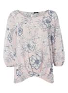 Dorothy Perkins *roman Originals Floral Dipped Hem Top
