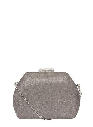 Dorothy Perkins Grey Nisco Gem Lock Clutch Bag