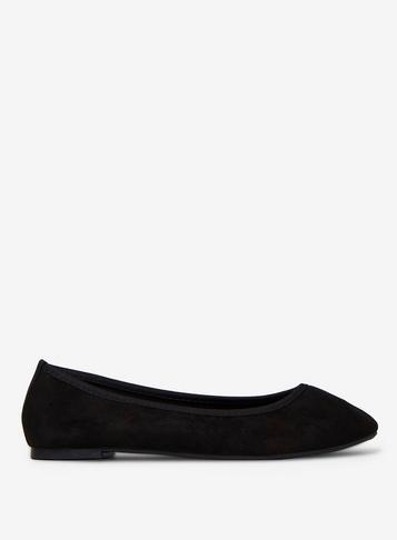 Dorothy Perkins Wide Fit Black Prism Ballerina Pumps