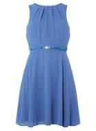 Dorothy Perkins *billie & Blossom Petite Blue Chiffon Skater Dress