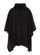 *quiz Black Polo Neck Knitted Poncho