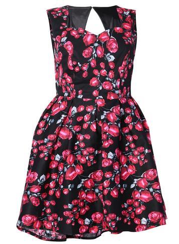 Dorothy Perkins *izabel London Curve Red Sweetheart Skater Dress