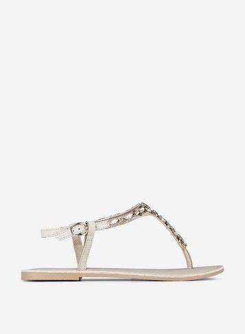 Dorothy Perkins White Leather Florentina Sandals