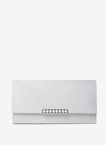 Dorothy Perkins Grey Pearl Bar Clutch