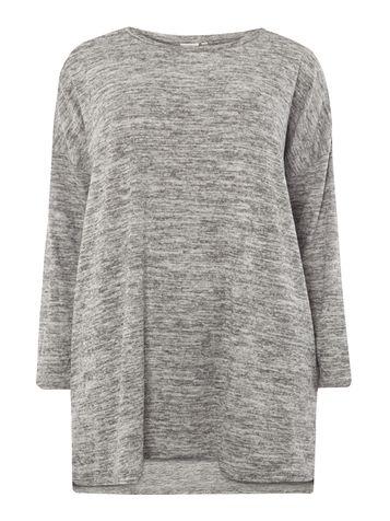 Dorothy Perkins *juna Rose Curve Grey Touch Knitted Tunic Jumper