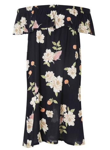 Dorothy Perkins Navy Bloom Bardot Dress