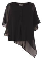 Dorothy Perkins *billie & Blossom Curve Black Overlay Top