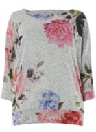 Dorothy Perkins *billie & Blossom Curve Grey Floral Print Batwing Top