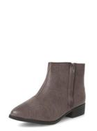 Dorothy Perkins Grey Pointed Zip Ankle Boots