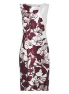 Dorothy Perkins *roman Originals Burgundy Satin Printed Dress