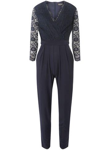 Dorothy Perkins *billie & Blossom Navy Lace Jumpsuit