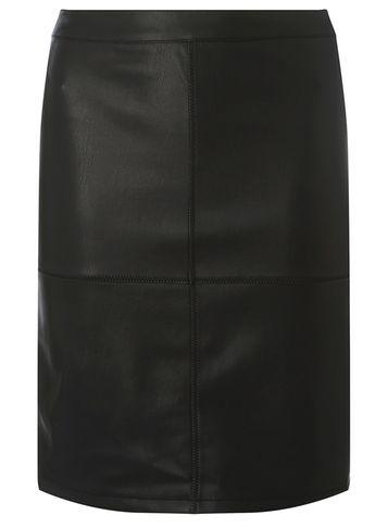 Dorothy Perkins *vila Black Faux Leather Skirt