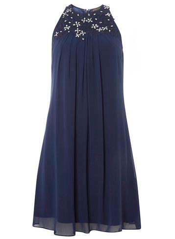 Dorothy Perkins *showcase Navy Trapeze Dress