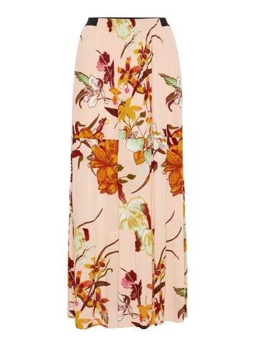 *vero Moda Blush Floral Print Pleated Skirt