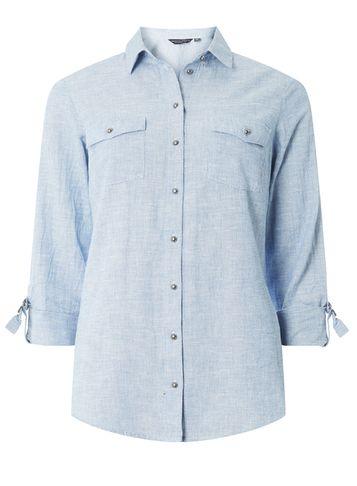 Dorothy Perkins Chambray Cotton Linen Shirt