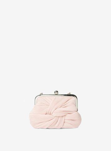 Dorothy Perkins Blush Pleat Frame Clutch Bag