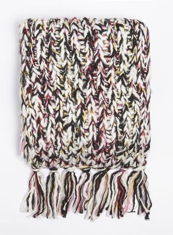 Dorothy Perkins Salt And Pepper Knitted Scarf