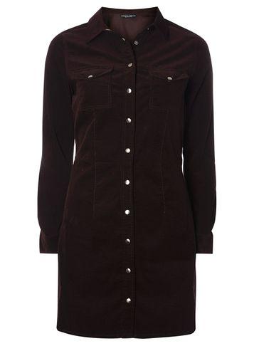 Dorothy Perkins Fig Cord Western Shirt Dress