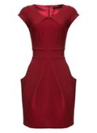 Dorothy Perkins *tenki Maroon Plain Tulip Dress