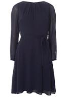 Dorothy Perkins *billie & Blossom Navy Pleated Neck Skater Dress