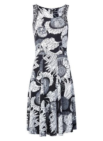 *izabel London Black Floral Print Summer Dress